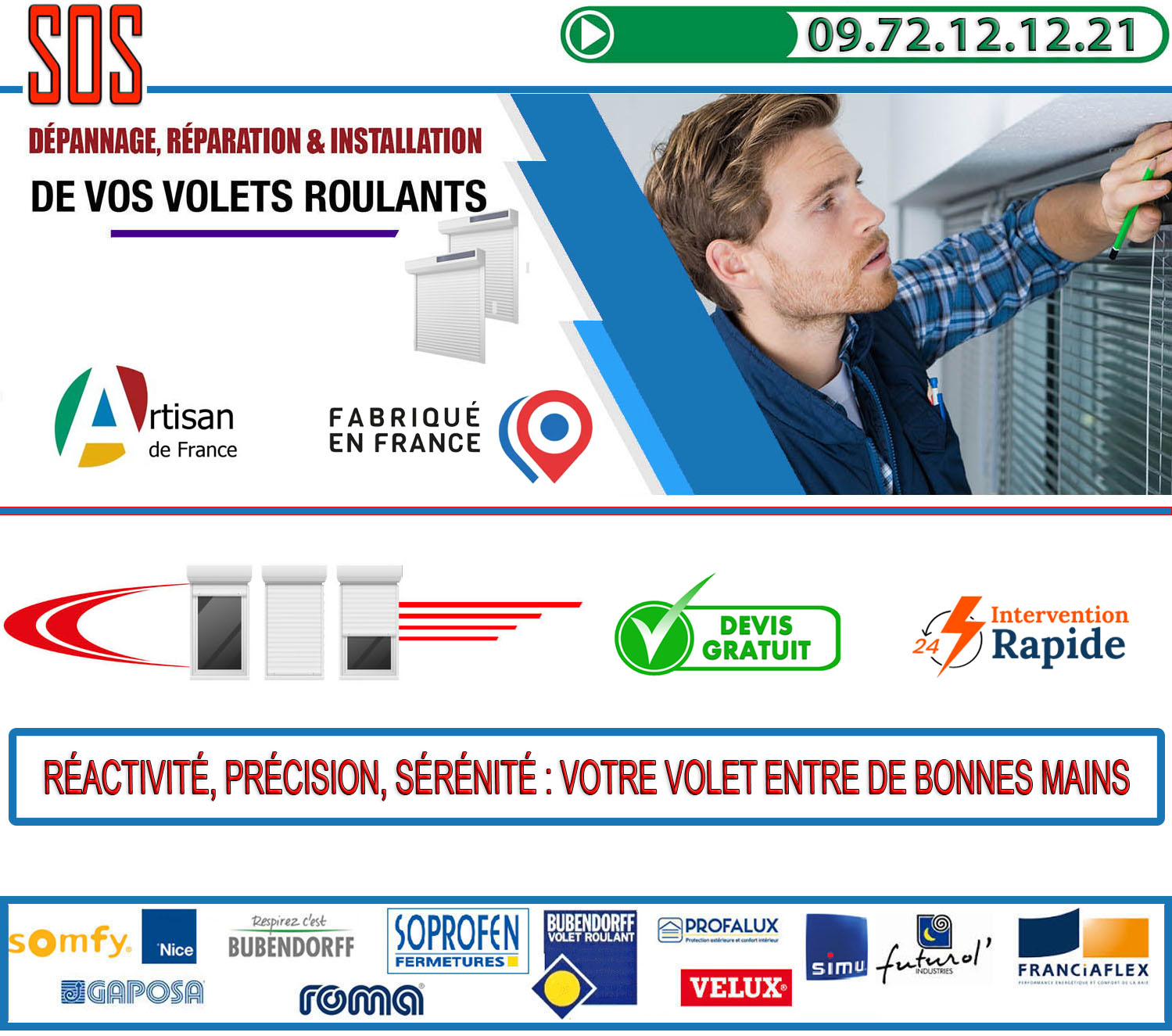 Depannage volet roulant Franconville